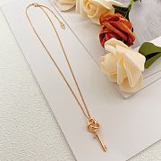 Tiffany's Latest Rose Gold Diamond-Studded Key Necklace - 3