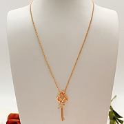 Tiffany's Latest Rose Gold Diamond-Studded Key Necklace - 2