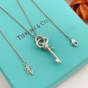 Tiffany's Latest Silver Diamond-Studded Key Necklace - 6