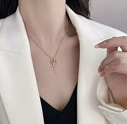 Tiffany's Latest Silver Diamond-Studded Key Necklace - 5