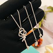 Tiffany's Latest Silver Diamond-Studded Key Necklace - 4
