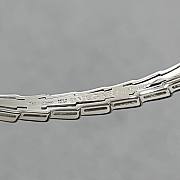 Bulgari snake bone bracelet stone inlay silver  - 4