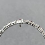 Bulgari snake bone bracelet stone inlay silver  - 5
