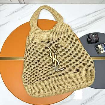 YSL Icare Raffia Beach Bag Size 58 x 47 x 8 cm