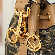 Fendi Mon Tresor bucket bag – FF canvas (Zucca) 10x12x18cm - 4