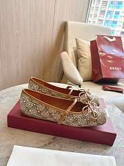 Women's GG crystal Gucci Horsebit ballet flat  - 5