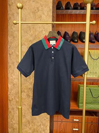 Gucci Short-sleeved polo shirt Dark navy