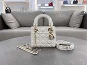 Dior Lady  matte white lambskin 17x15x7 cm - 1