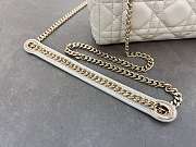 Dior Lady  matte white lambskin 17x15x7 cm - 6