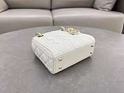 Dior Lady  matte white lambskin 17x15x7 cm - 4
