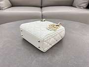 Dior Lady  matte white lambskin 17x15x7 cm - 3