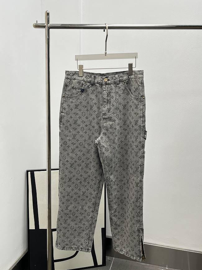 LV brand new all-over print jeans - 1