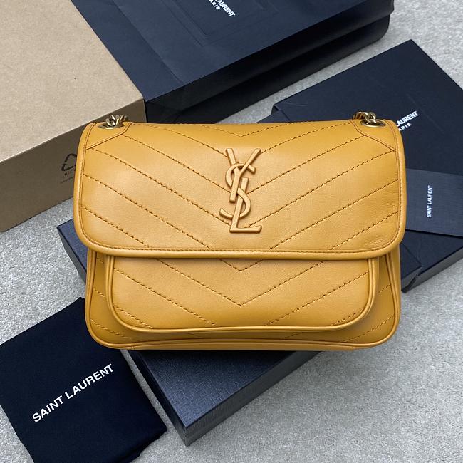 Saint Laurent Medium Plain Lambskin Bag 28x20x9cm - 1