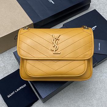 Saint Laurent Medium Plain Lambskin Bag 28x20x9cm