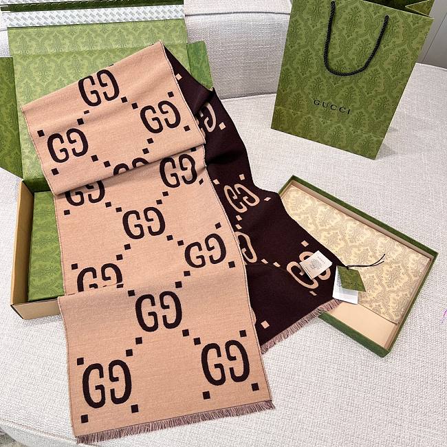 Gucci scarf Milk Tea Brown 35*190cm - 1