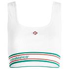 CASABLANCA Women's Logo Nylon Seamless Cropped Vest - 6