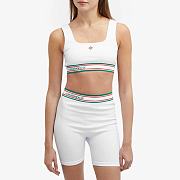 CASABLANCA Women's Logo Nylon Seamless Cropped Vest - 3