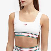 CASABLANCA Women's Logo Nylon Seamless Cropped Vest - 2