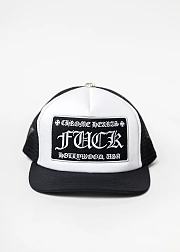 Chrome Hearts FUCK Hollywood Trucker Hat Black/White - 2
