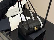 New Releases 2026 Chanel Preppy Coco Bowling Bag in black caviar leather 21x11cm - 4