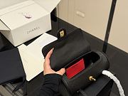 New Releases 2026 Chanel Preppy Coco Bowling Bag in black caviar leather 21x11cm - 3