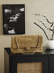 New Releases 2026 Chanel New Flap Bag Matthieu Suede Brown 33x18x8cm - 1