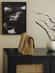 New Releases 2026 Chanel New Flap Bag Matthieu Suede Brown 33x18x8cm - 6