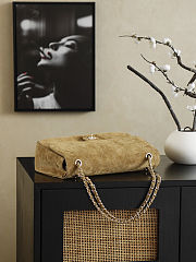 New Releases 2026 Chanel New Flap Bag Matthieu Suede Brown 33x18x8cm - 4