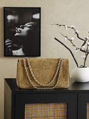 New Releases 2026 Chanel New Flap Bag Matthieu Suede Brown 33x18x8cm - 3