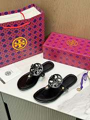 Tory Burch Miller Patent Sandal in Perfect Black - 5
