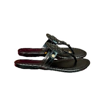 Tory Burch Miller Patent Sandal in Perfect Black