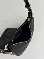 Prada Women's Black Logo-plaque Shoulder Bag 18.5x22.5x6cm - 3