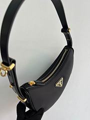 Prada Women's Black Logo-plaque Shoulder Bag 18.5x22.5x6cm - 2
