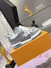 Louis Vuitton LV Skate Sneakers in a gray and blue colorway - 3