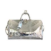 Louis Vuitton 2026 Early Spring Heritage Keepall Silver 50.0 x 29.0 x 23.0 cm - 1