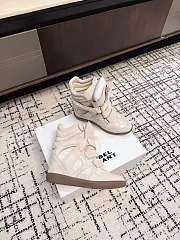 Isabel Marant Bekett Leather Wedge Sneakers Ecru (Women's) BK0010FA-A1E19S-23EC - 1
