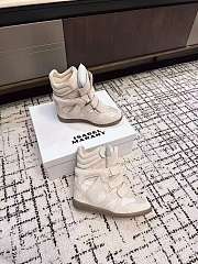Isabel Marant Bekett Leather Wedge Sneakers Ecru (Women's) BK0010FA-A1E19S-23EC - 2