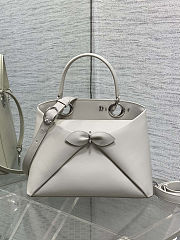 Dior 2026 Cigale Bag Shiny Supple White 28x10x22cm - 4