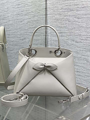 Dior 2026 Cigale Bag Shiny Supple White 28x10x22cm - 3