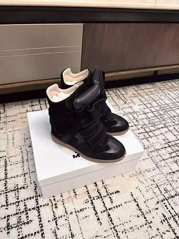 Isabel Marant Bekett Leather Wedge Sneakers Black (Women's) BK0010FA-A1E19S-01BK