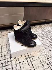 Isabel Marant Bekett Leather Wedge Sneakers Black (Women's) BK0010FA-A1E19S-01BK - 5
