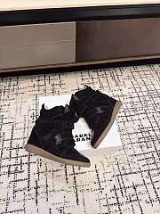 Isabel Marant Bekett Leather Wedge Sneakers Black (Women's) BK0010FA-A1E19S-01BK - 3