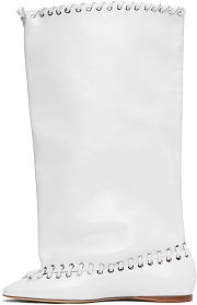 ALL-IN Level Flat Boots in white  - 5