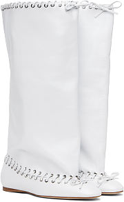 ALL-IN Level Flat Boots in white  - 2