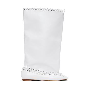 ALL-IN Level Flat Boots in white 