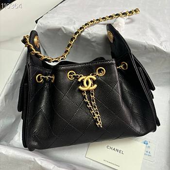 Chanel Mini 25 Handbag Black Caviar 22x20x12.5cm