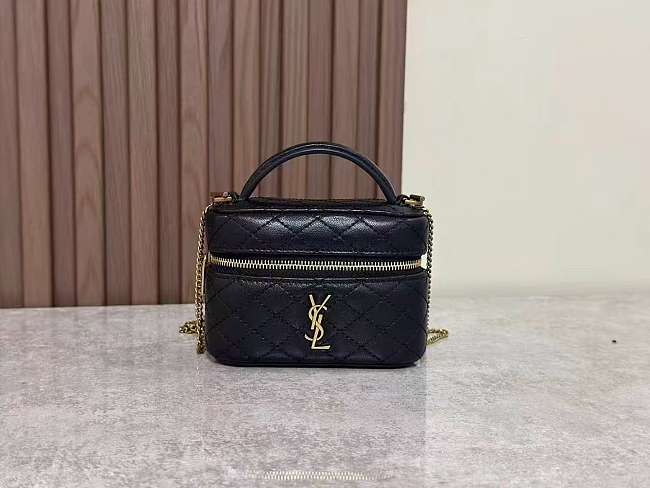 YSL Gaby Micro Vanity Bag In Lambsk in Black 12x8x4cm - 1