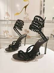 René Caovilla Chandelier Heels Crystals Black - 3