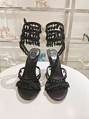 René Caovilla Chandelier Heels Crystals Black - 5