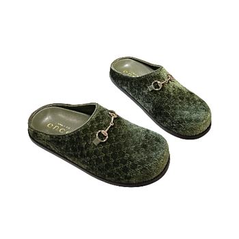 Gucci pattern mules Green